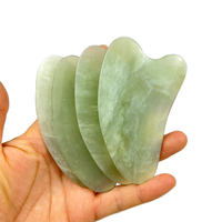 Outil de massage facial en jade Xiuyan naturel, logo personnalisé, planche de raclage en jade vert, OEM, marque privée