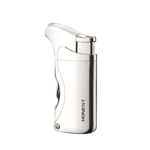 Honest Metal Cigar <b>Lighter</b> Windproof Direct Flush Quick Ignition With Hidden Cutter - Product Image 5