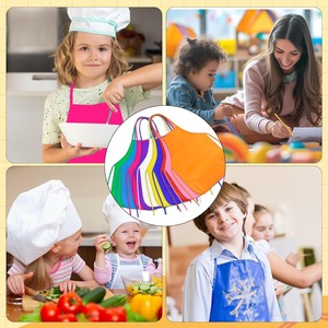 Tablier de peinture léger en non-tissé pour enfants de maternelle, idéal pour les cours d'art, la cuisine et le nettoyage - Product Image 4