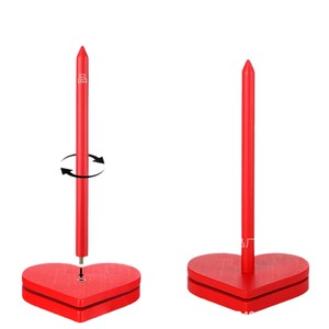 Wooden Yarn Rack <b>Heart</b> Shaped Rotatable Spool Stand Desktop Knitting Tool Red Durable - Product Image 2