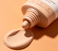 Crème solaire teintée en marque propre SPF 50, protection solaire hydratante pour le visage à large spectre UVA UVB, sans effet blanchissant, hydratant teinté OEM