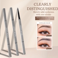 Crayon à sourcils végétalien waterproof longue tenue avec brosse, marque privée