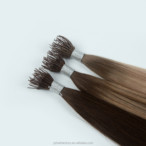 Nouvelles extensions de cheveux Yuanzhen de haute qualité, élastiques, double trame, en cheveux russes, à la kératine - Product Image 2