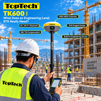 Station de base et mobile professionnelle TopTech TK600 RTK, GNSS RTK toutes constellations pour la cartographie topographique et la collecte de données SIG