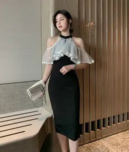 ZY.HT 1772 2024 Đầm ren lưới quây xù thời trang mùa hè phong cách mới cho nữ ĐầM Dạ HộI Dự TiệC thanh lịch cho nữ