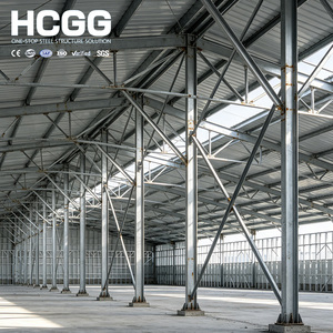 Structure en acier résistante au vent sur mesure pour ferme, hangar, bâtiment d'élevage avicole, construction agricole, poutre en H robuste - Product Image 3