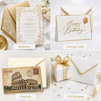 Enveloppe de luxe personnalisée avec estampage à chaud pour les invitations de mariage, les cartes de vœux, les cartes postales et l'emballage des billets d'événements