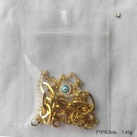 Pulsera de cadena de acero inoxidable con diseño de ojo de diablo y ojos azules, microincrustaciones de circonita y efecto de goteo de aceite.