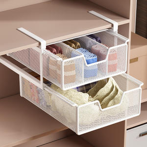 Organizador de Ropa, Cesta Extraíble Rectangular con Gancho, Ajustable, 20-35L, Tipo Cajón, Estante de Almacenamiento para Calcetines y Ropa Interior - Product Image 1