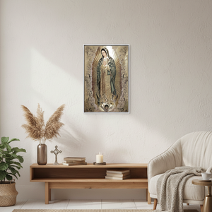 Virgin of Guadalupe Printed <b>Canvas</b> Elegant Catholic Home Decor Art Art Deco Panel Hanging Clear <b>Frame</b> - Product Image 3
