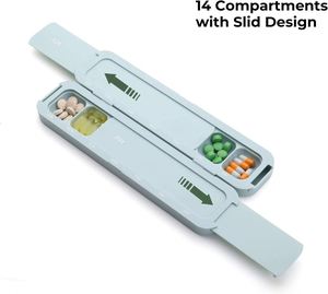 Portable <b>7</b>-Day Pill Organizer Weekly Medicine Box With <b>7</b> Compartments for Pills, <b>Tablets</b> & Vitamins - Product Image 3