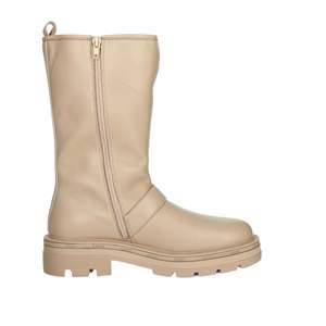 Botas Planas de Media Pantorrilla para Mujer Liu-Jo, Cuero Beige con Detalle de Hebilla - Product Image 4