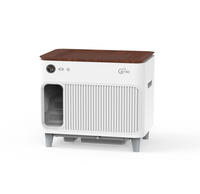 Bac à litière intelligent pour chat en plastique ABS - Nettoyage automatique - Conception entièrement fermée - Capacité de 100 L - Contrôle des odeurs - Écologique