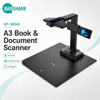 Scanner de documents A3 28MP, scanner de livres à plat avec OCR, présentateur visuel HDMI 5 pouces pour l'enseignement, le bureau et les archives