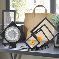 Boîte de présentation flottante 3D transparente en film PE, cadre en PE, anti-poussière, pour pièces de monnaie et bijoux, prix d'usine, vente en gros