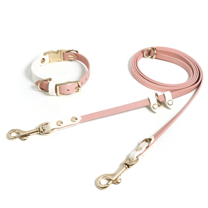 Ensemble collier et <span class=keywords><strong>laisse</strong></span> pour chien de luxe, durable, imperméable, couleurs personnalisées, collier et <span class=keywords><strong>laisse</strong></span> <span class=keywords><strong>en</strong></span> PVC avec boucle <span class=keywords><strong>en</strong></span> métal robuste - Product Image 3