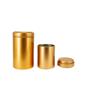 Top Food Grade Silver Gold Black Rose Gold Round Aluminium Tinplate Can With Screw Lid <strong>Small</strong> Round Coffee Spice Tea Metal Jar - Product Image 1