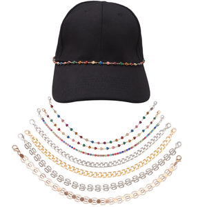 Conjunto de cadenas para el cabello, cadenas decorativas de metal para sombrero, estilo bohemio, accesorio informal unisex - Product Image 1