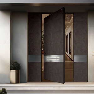 Puertas Pivotantes Exteriores Modernas de Aleación de Aluminio Resistentes al Agua y al Viento para Villas y Hoteles con Entrada Principal - Product Image 2