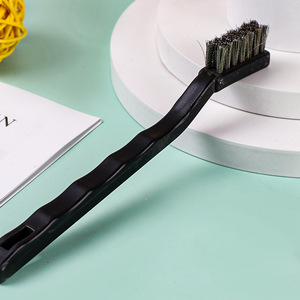 Cepillo de alambre de acero plano con mango de plástico negro, herramienta de limpieza de acero inoxidable, cepillo abrasivo industrial para eliminar óxido - Product Image 2