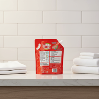 Sacs pochettes personnalisés en PET durables et pliables, avec impression par gravure OEM/ODM, et fermeture supérieure à bec verseur pour emballage de lessive