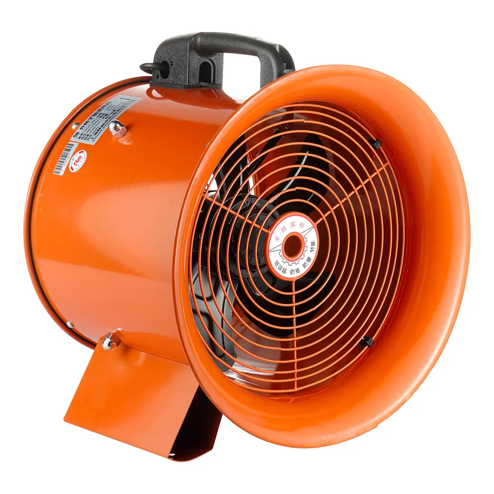 Ventilador de ventilação portátil axial, exaustor para fumantes com duto de 400 mm e 16 polegadas