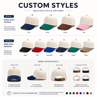 Gorra de Béisbol de Alta Calidad al por Mayor, con Logotipo Personalizado Impreso por Transferencia de Calor, Gorra Trucker de Algodón de Dos Tonos con Cierre a Presión, para Promoción