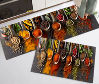 Tapis de cuisine antidérapant à motifs géométriques, fabriqué à la machine, adapté aux animaux domestiques