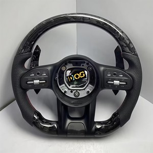 Volante Deportivo DOS Personalizado con Acabado Negro Brillante para <span class=keywords><strong>Mercedes</strong></span>-Benz W212 W221 W222 W205 W204 <span class=keywords><strong>C220</strong></span> W205 W204 GLC63 - Product Image 5