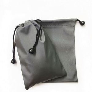 Nouvelle pochette de rangement de luxe personnalisée avec logo, sac à cordon en satin de soie pour perruques, extensions capillaires et mèches de cheveux - Product Image 1