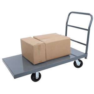 48 "<span class=keywords><strong>L</strong></span> x 24" W thép nền tảng Xe Tải 2000 lbs tải công suất nặng phẳng tiện ích đẩy giỏ hàng 6 "cao su bốn bánh OEM - Product Image 3