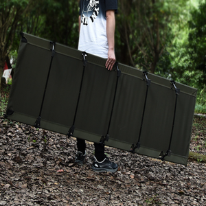 Cama de Camping de Aleación de Aluminio 190x65x16cm Plegable Portátil para Dormir al Aire Libre con Bolsillo de Almacenamiento Ligera 2.2kg Forma Rectangular - Product Image 5