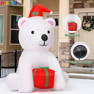 Oso Inflable Navideño <span class=keywords><strong>con</strong></span> Caja <span class=keywords><strong>de</strong></span> Regalo, Oso Blanco Inflable <span class=keywords><strong>con</strong></span> Luces LED, Entrega Rápida <span class=keywords><strong>de</strong></span> Fábrica - Product Image 5