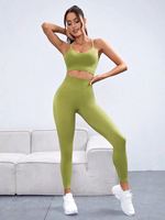 Conjunto Deportivo de 2 Piezas con Logotipo Personalizado, Sujetador Deportivo Sin Costuras con Espalda Cruzada, Leggings de Cintura Alta, Ropa Deportiva, Conjunto para Gimnasio, Fitness y Yoga