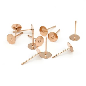 Anno Jewelry Stainless Steel Flat Head Earring Posts Round <b>Studs</b> <b>Titanium</b> Steel DIY Jewelry Accessories - Product Image 5