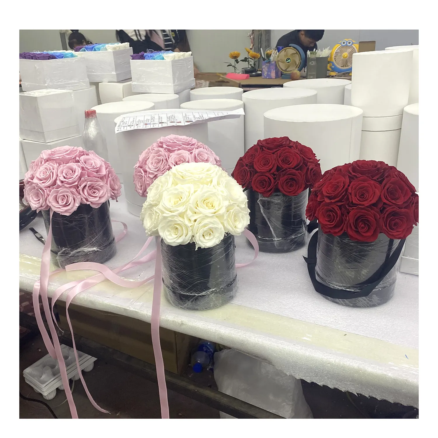 2023 noel süslemeleri kapalı 2024 san valentin çiçek sevgililer günü hediyesi korunmuş stabilize güller kutusu sevgililer gül kutusu