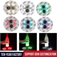 Nouveauté : Sous-verres lumineux EVA+LED pour bouteilles de champagne et verres de bar – Idéal pour les fêtes