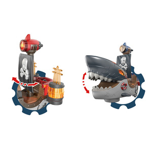 Bateau électrique Shark Boat avec effets lumineux et sonores pour enfants de 5 à 7 ans, modèle de jouet en plastique unisexe, bateau pirate éducatif à bascule - Product Image 2