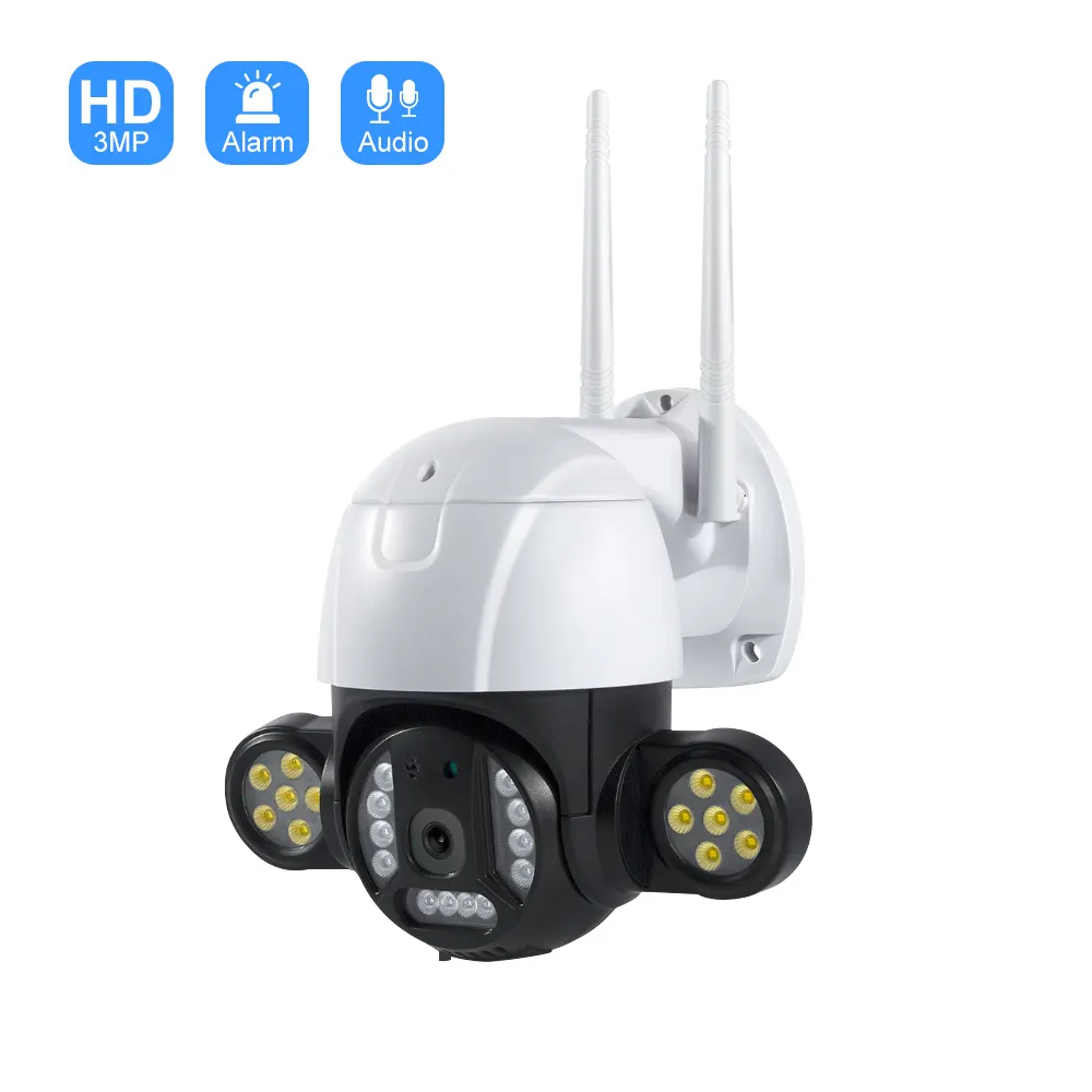 Kingcam — caméra d'extérieur IP WiFi PTZ 3MP, avec Zoom numérique x4, H.265, WiFi, capteur de mouvement