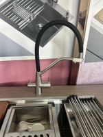 Robinet de cuisine de luxe filtrant, rotation à 360 degrés, extractible, à poser sur comptoir, avec cartouche céramique, finition chromée, pour évier familial et salle de bain d'hôtel