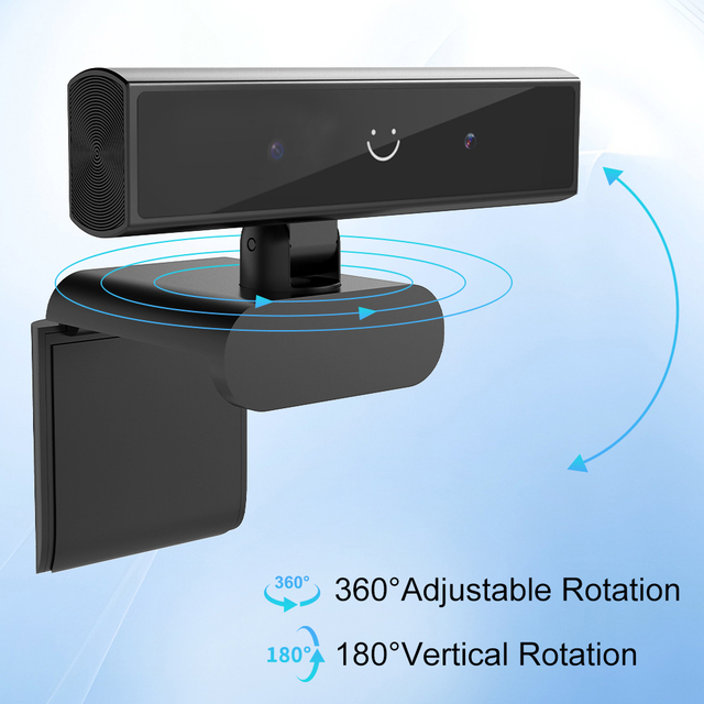 1080p Full HD Type-C Webcam Windows Hello Web Camera Built-in ENC Microphone for Conferencing Video Calling