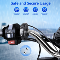 Chargeur universel pour guidon de moto USB-C PD 30W USB-A QC3.0 18W, adaptateur d'alimentation étanche pour motos, ATV, UTV