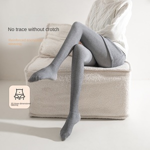 Calze a coste <span class=keywords><strong>in</strong></span> poliestere/spandex, foderate <span class=keywords><strong>in</strong></span> <span class=keywords><strong>pile</strong></span>, ispessite, a righe verticali, modello calzino, aderenti, per autunno/inverno - Product Image 4