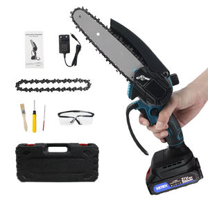 Vetex 21V - Kit de motosierra inalámbrica potente de grado industrial con barra guía de 4 pulgadas, sierra eléctrica portátil recargable para podar árboles - Product Image 6