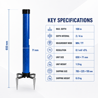 Détecteur de métaux et de l'eau hors ligne ADMT-1GT2 AIDU pour 8 kHz, portée 100 m, IP54, Gold Rod Pro
