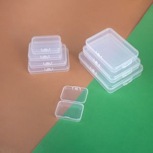 กล่องเก็บของพลาสติกทรงสี่เหลี่ยมโปร่งใส ความสูง 1.8 ซม. กล่องจัดระเบียบเครื่องประดับ บรรจุภัณฑ์แบบแบน สำหรับใช้บนโต๊ะทำงาน - Product Image 2