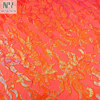 Tissus en maille de spandex à sequins fluorescents double face brodés de haute qualité pour robes de mariée et de filles par Nanyee Textile