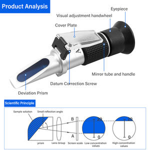 ハンドヘルド0-90% ブリックス屈折計ATC機能計測定装置用砂糖蜂蜜果物野菜テスト用 - Product Image 4