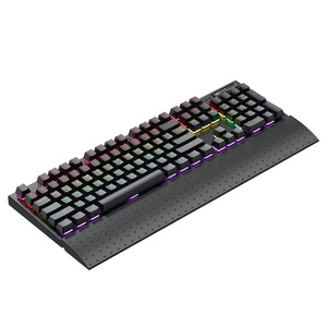 Mechanical Gaming <b>Keyboard</b> 104 Keys RGB Backlit Aluminum Alloy Full Size Wireless Wired With Wrist Support - Product Image 5