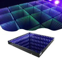 Plancher de danse lumineux 3D à LED, scène pour les fournitures de mariage, décoration de club, éclairage de fête, lumières de fête à LED avec contrôle